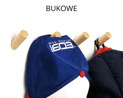 Wieszaki ścienne na ubrania do przedpokoju Bukowe
